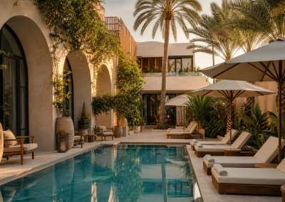 The Willis Hotel courtyard pool